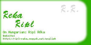 reka ripl business card
